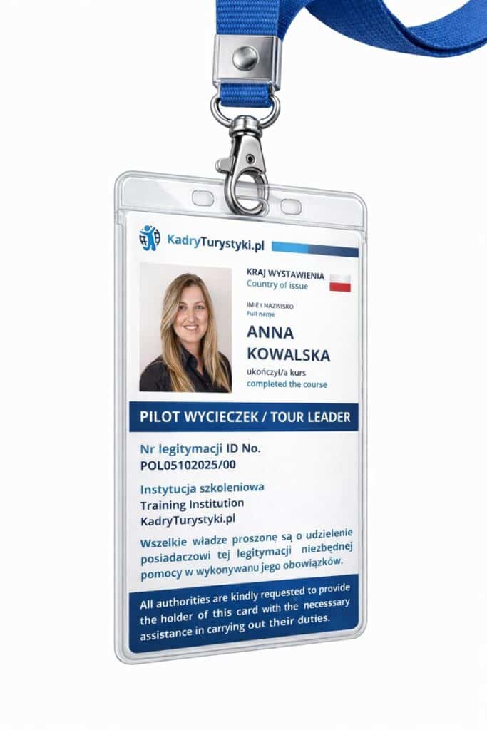 identyfikator pilota wycieczek